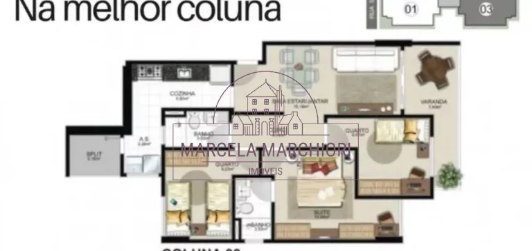 Imagem Apt. de 3 quartos c/ 1 suíte em Itapuã - VV