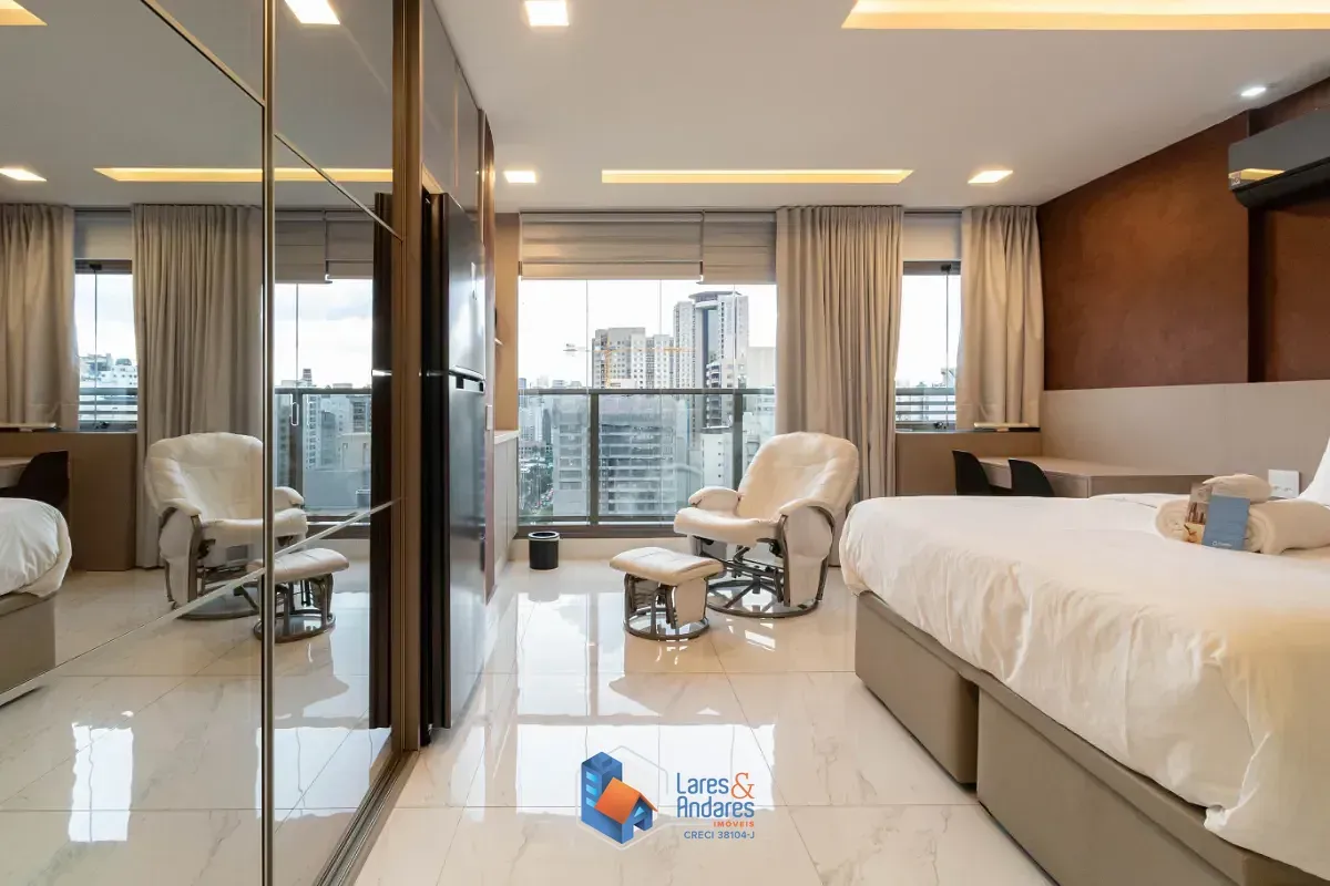 Foto do imóvel Apartamento para venda em Itaim Bibi com 1 quarto, 39m² em Rua Joaquim Floriano