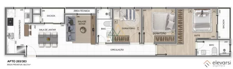 Imagem Apartamento à venda no bairro Centro - Pinhais/PR