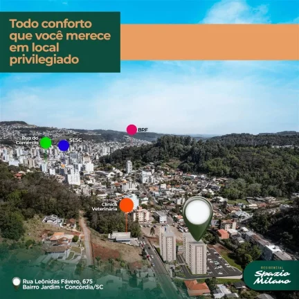 Imagem Apartamento para Venda em Concórdia, Arvoredo, 2 dormitórios, 1 banheiro, 1 vaga