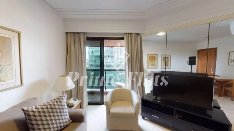 Foto do imóvel Flat disponível para venda no Golden Tower Residence no Itaim, com 40m², 1 dormitório e 1 vaga de garagem em Avenida Nove de Julho