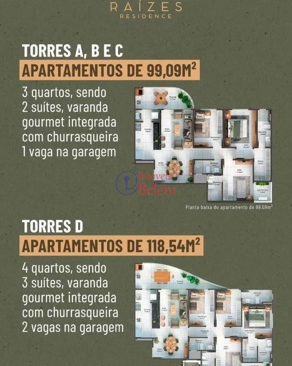 Imagem Imóveis Belém vende - RAIZES RESIDENCE