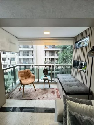 Imagem Flat disponível para locação no Saint Charles Residence Service na Vila Nova Conceição, com 42m², 1 dormitório e 1 vaga