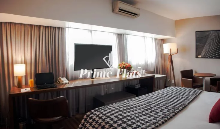 Foto do imóvel Flat disponível para venda Wyndham São Paulo Berrini, com 29m², 1 dormitório e 1 vaga em Rua Heinrich Hertz