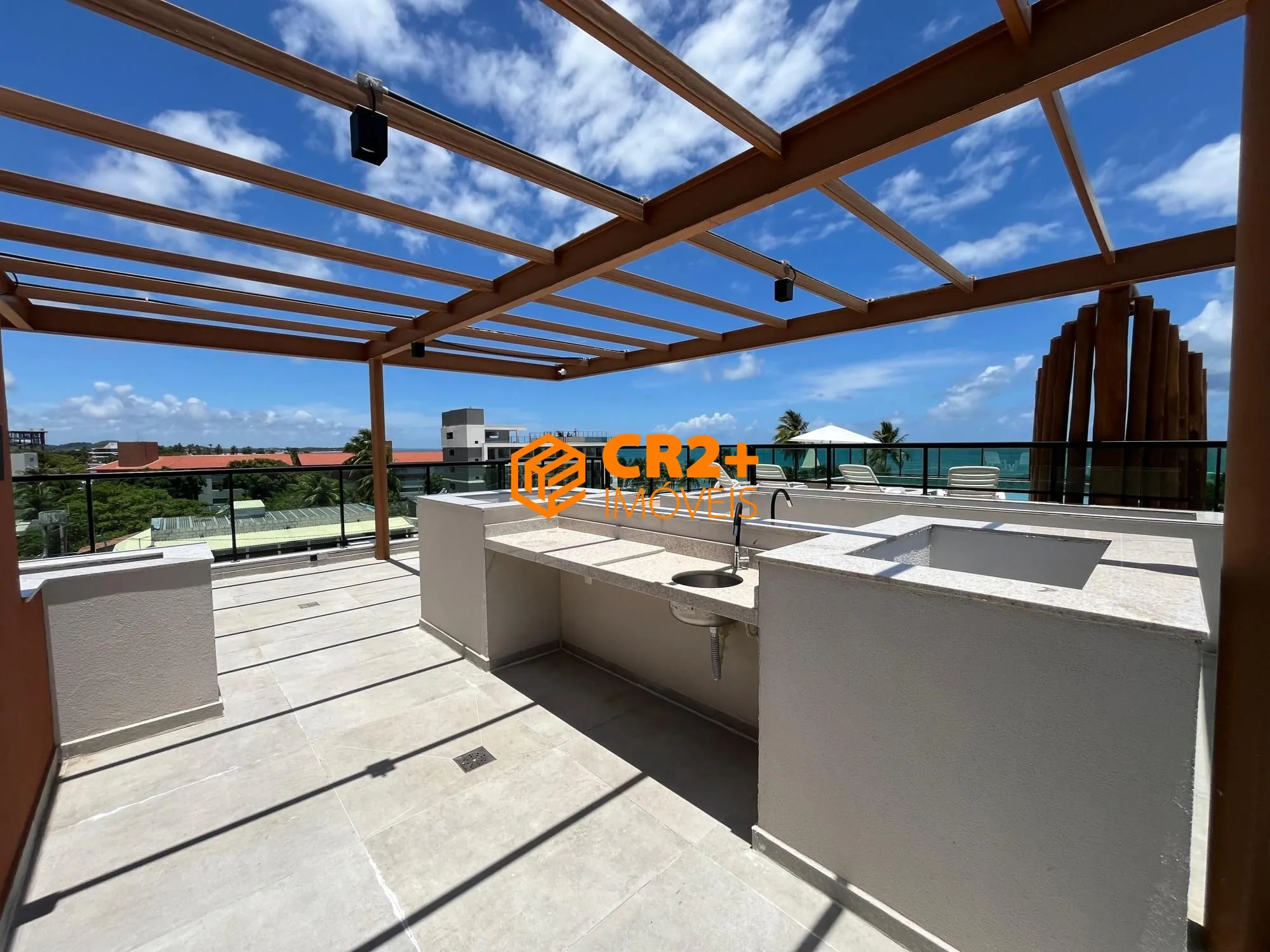 Imagem Vendo Flat Rooftop 32m2, pé na areia, Centro Tamandaré.