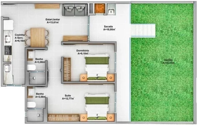Imagem Manhattan Residence - Apartamento à venda no bairro Ingleses do Rio Vermelho - Florianópolis/SC