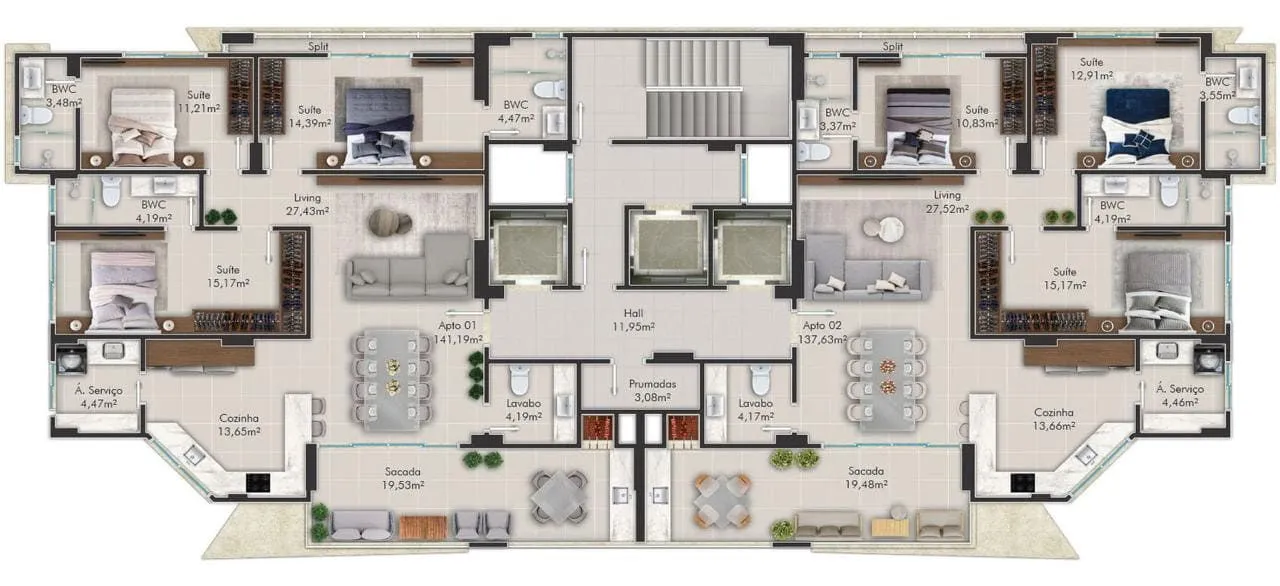 Imagem Apartamento à venda com 137.63m2 por R$ 2.390.000,00