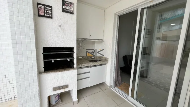 Imagem APARTAMENTO PRAIA GRANDE com 2 dormitórios sendo 1 suíte,1 vaga de garagem,varanda gourmet com churrasqueira,sala 2 ambientes