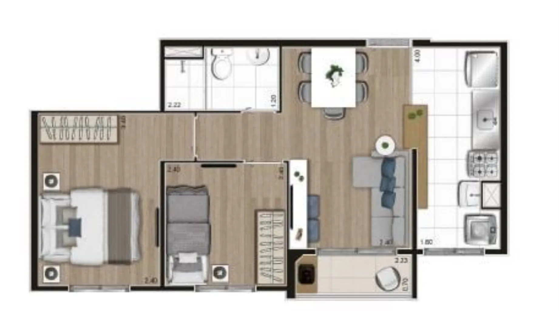 Imagem Comprar apartamento com 2 quartos em Tatuapé, São Paulo/SP