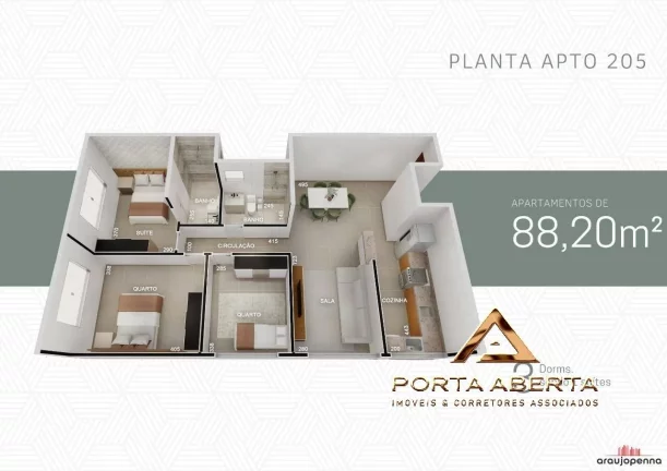 Imagem Apto de 2 Quartos, sendo 1 Suite - COD 918