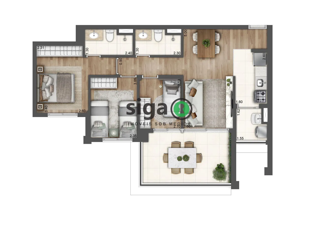 Imagem VENDA APARTAMENTO COM 3 DORMITÓRIOS NO IPIRANGA