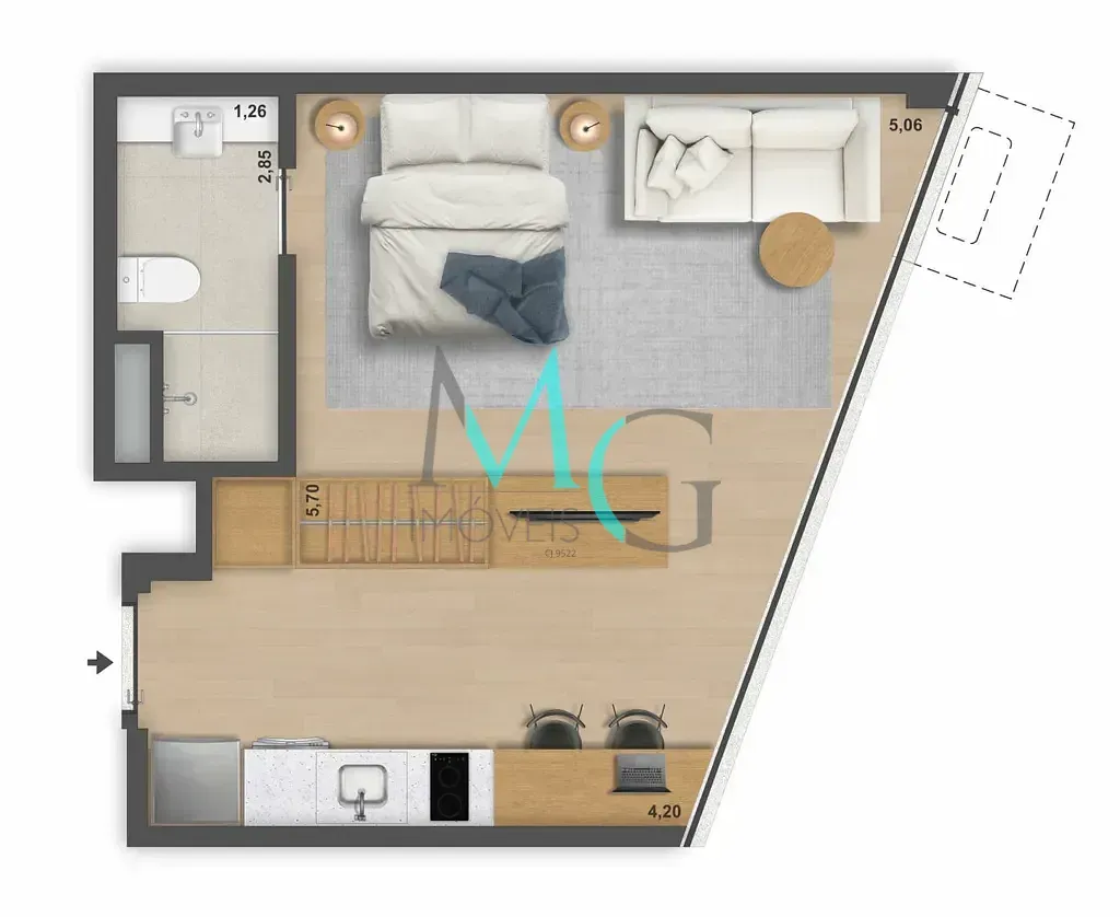 Imagem Cobertura Horizontal à venda 1 Quarto 80.01M² Copacabana Rio de Janeiro - RJ | Ben in Rio Pompeu Loureiro 110