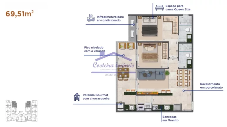 Imagem Apartamento em construção - Itaguá