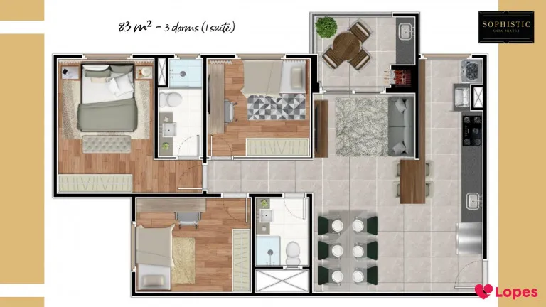 Imagem Apartamento com 3 Quartos à Venda, 83 m² em Casa Branca - Santo André