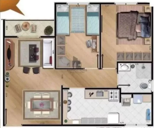 Imagem APARTAMENTO - 2 QUARTOS VEREDA DOS BANDEIRANTES