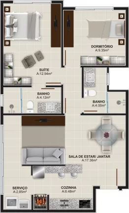 Imagem Residencial dos Jasmins-Bairro Patronato - Próximo Shopping Praça Nova