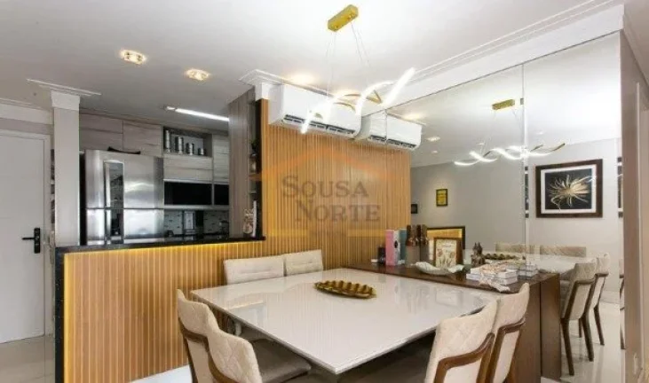 Imagem Apartamento com 82 m², no 14º andar, semi mobiliado, com ar-condicionado. Possui sala com som embu...