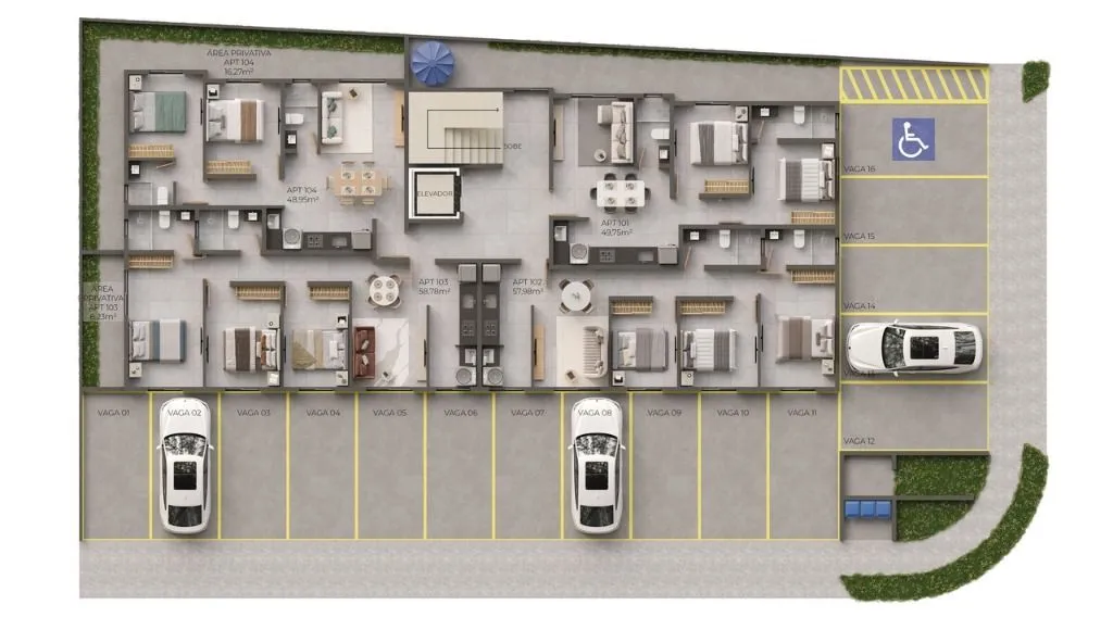 Imagem Apartamento com 3 dormitórios à venda, 57 m² por R$ 435.000 - Bancários - João Pessoa/PB