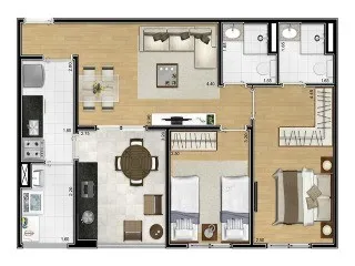 Imagem Viva com conforto e estilo no Condomínio Camino Belém: Apartamento de 2 quartos e 1 suíte à venda em São Paulo-SP!