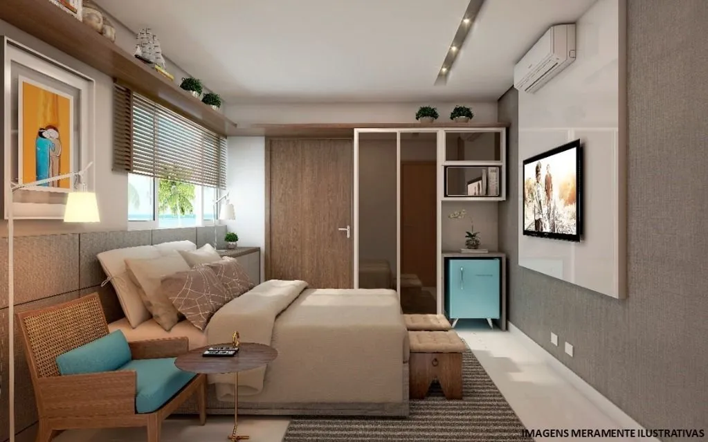 Imagem Flat mobiliado no Bessa com vista mar, piscina e garagem. Excelente para investir ou morar perto da praia.