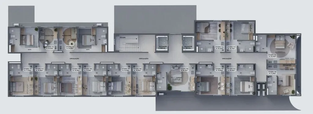 Imagem Flat à venda, 17 m² por R$ 315.057,00 - Altiplano Cabo Branco - João Pessoa/PB