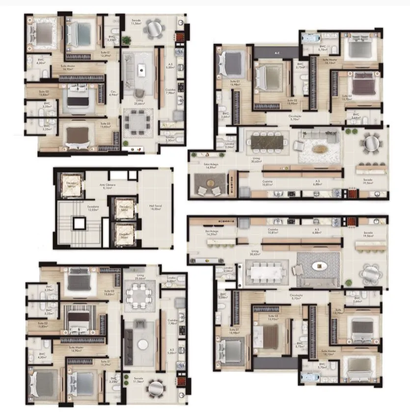 Imagem Apartamento com vista para o mar à venda com 194.87m2 por R$ 4.750.000,00
