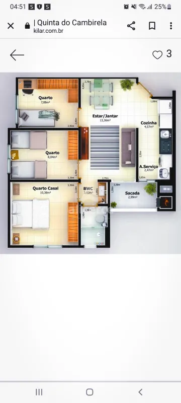Imagem Apartamento mobiliado com 2 quartos e lazer completo à venda no Bela Vista, Palhoça