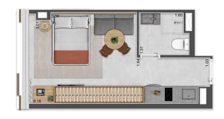 Imagem ISLA VILA MADALENA - TRISUL - Studio 22m², próximo às principais vias de acesso da zona oeste de SP!