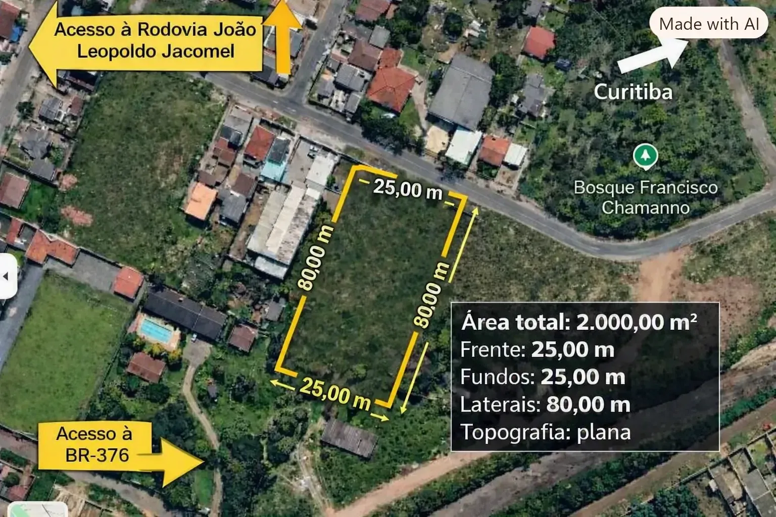 Foto do imóvel Terreno à Venda, 2.000 m² em Rua Antônio Gonçalves Dias