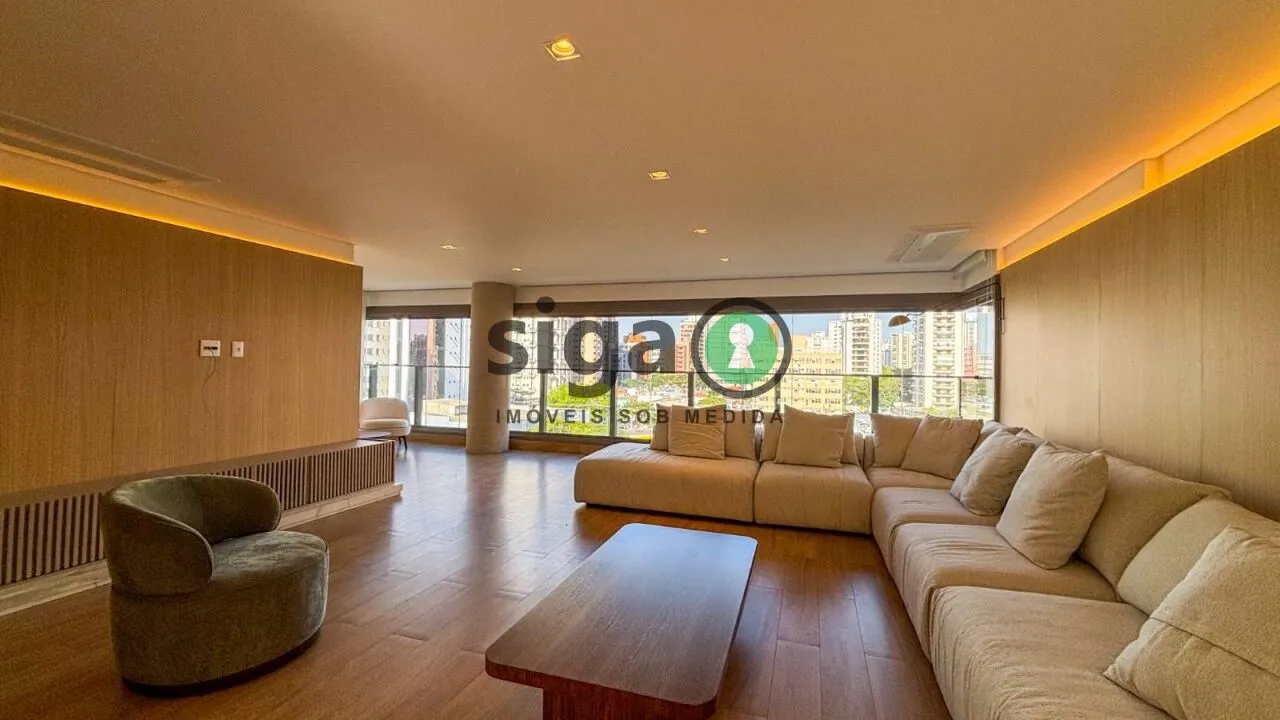 Imagem Apartamento de Alto Padrão mobiliado Locação no Campo Belo 233 m²