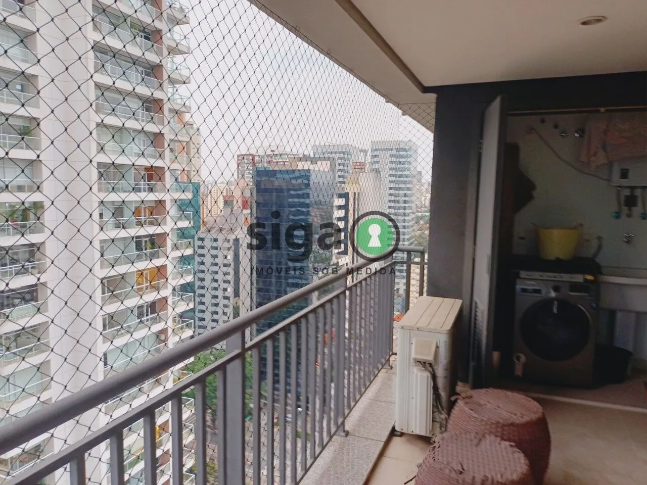 Imagem Apartamento Mobiliado com 1 quarto, 2 banheiros e 1 vaga para alugar no Brooklin