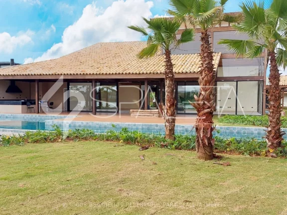 Imagem Lindíssima mansão tropical em fase avançada de construção à venda na Fazenda Boa Vista
