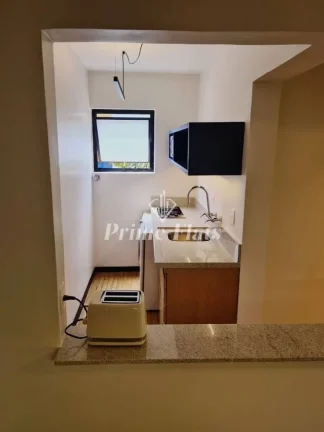 Imagem Flat disponível para venda no Alameda Apart Hotel no Jardim Paulista, com 43m², 1 dormitório e 1 vaga
