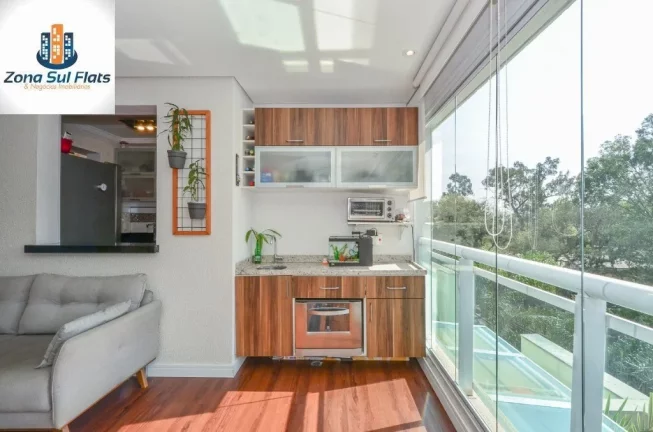 Imagem Apartamento à Venda Em Santo Amaro Com 2 Dormitórios Sendo 1 Suíte e 2 Vagas