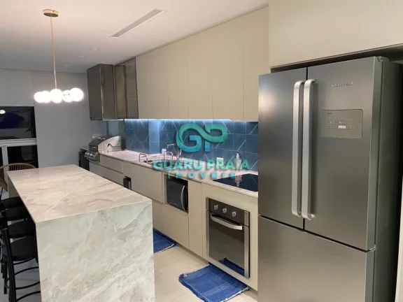 Imagem 3 dormitórios sendo 1 suíte, 3 banheiros, cozinha integrada com sala ampla, para 2 ambientes com sacada, finamente mobiliado.