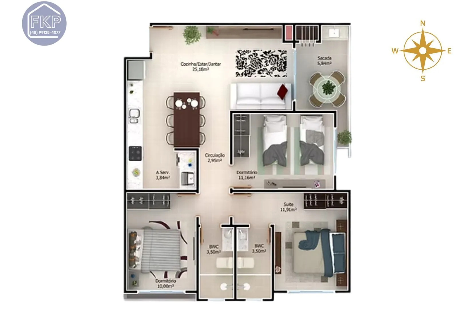 Imagem Apartamento 3 Dormitórios!