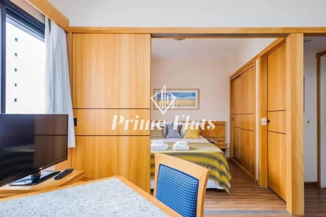 Imagem Flat disponível para venda no Hotel Hampton Park no Jardim Paulista, com 31m², 1 dormitório e 1 vaga