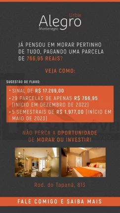 Imagem CASAL IMÓVEIS VENDE URBIX ALEGRO MONTENEGRO 2 E 3 QUARTOS COM SUÍTE + 1 VG