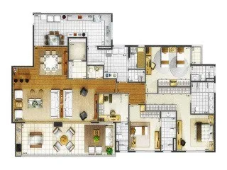 Imagem Apartamento de luxo no Condomínio Vivant São Caetano - 4 quartos, 4 suítes, 5 banheiros, 4 vagas de garagem, 243m² - Venda ou Locação no bairro Santo Antônio.