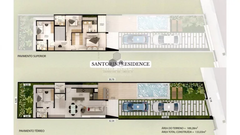 Imagem Santorini Residence - Casas duplex com 04 suítes no Eus?(C)bio