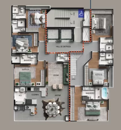 Imagem Volo Lumini - Apartamento à venda no bairro Meia Praia - Itapema/SC