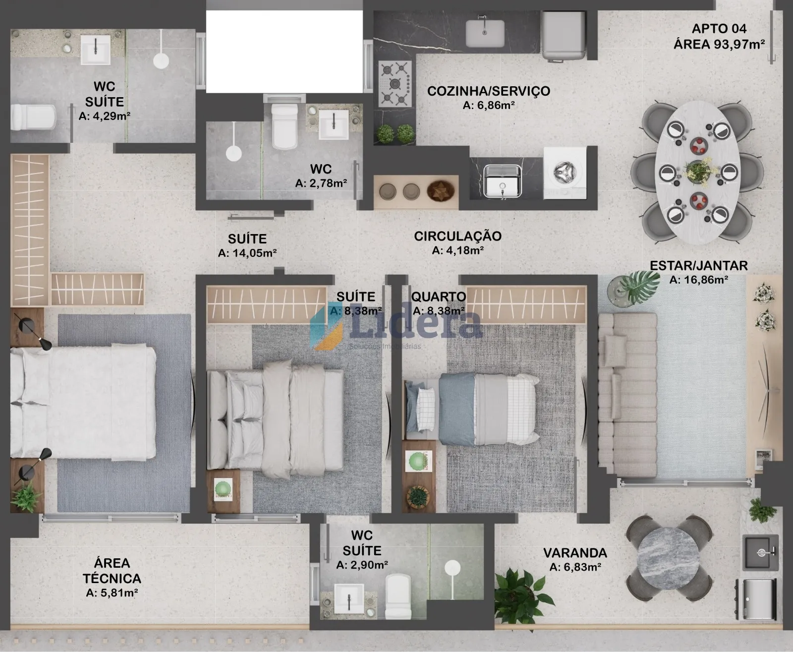 Imagem Apto - 1 Quarto - 55,68 m² - Intermares, Cabedelo/PB