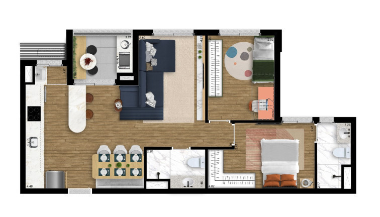 Imagem Apartamento com 2 Quartos à Venda, 50 m²em Centro Cívico - Mogi das Cruzes