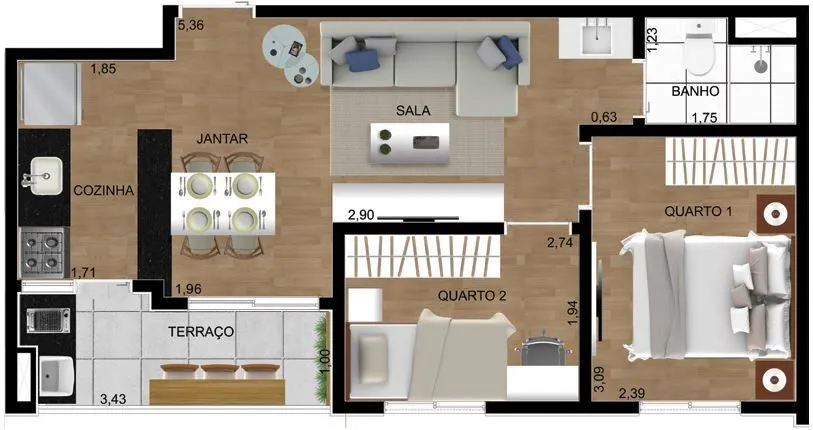 Imagem Apartamento com 2 dormitórios à venda, 42 m² por R$ 450.000,00 - Vila Rosália - Guarulhos/SP