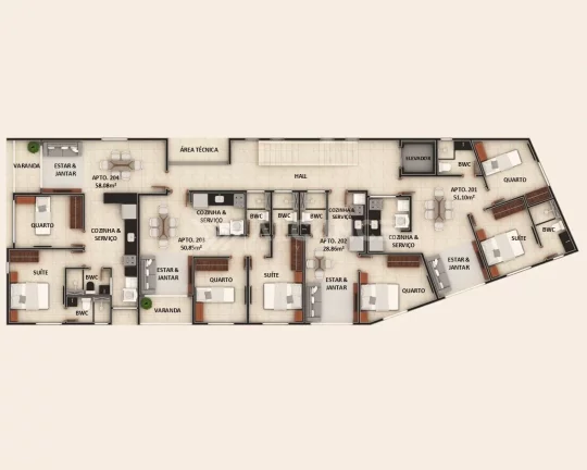 Imagem Apto - 2 Quartos - 1 Suíte - 91 m² - Bessa, João Pessoa/PB