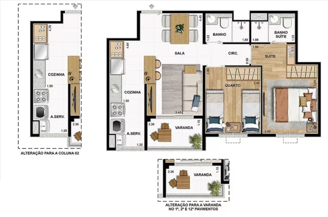 Imagem Apartamento à venda no Engenho de Dentro, Rio de Janeiro-RJ: 2 quartos, 1 banheiro, 48,27 m² de área!