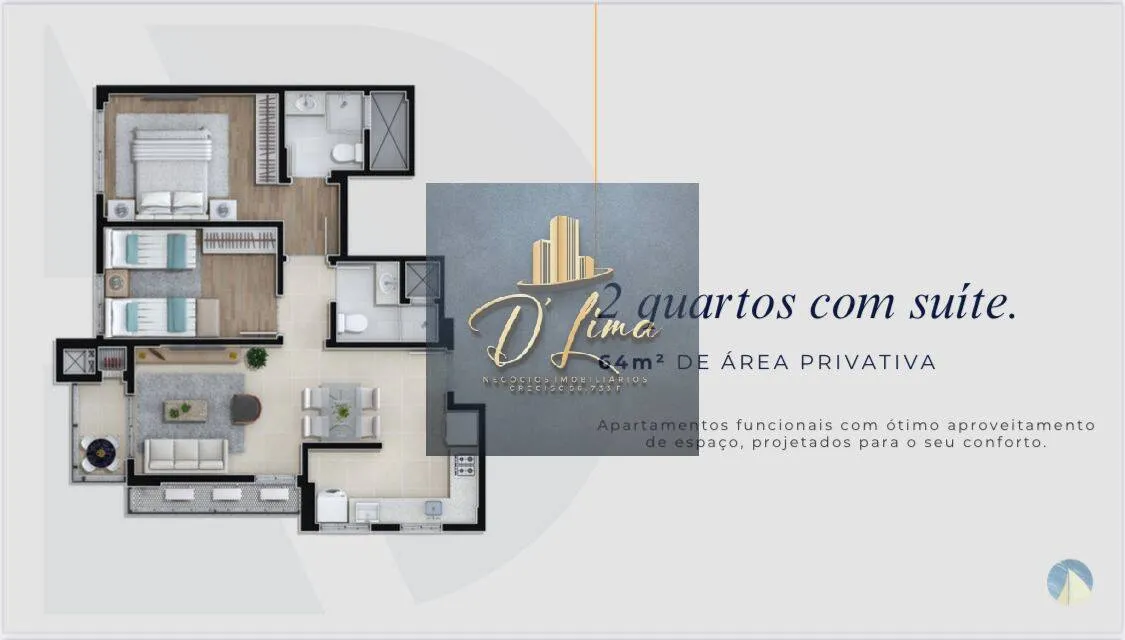 Imagem Residencial Porto Acqua, apartamento a venda 2 quartos, 1 suite Barreiros