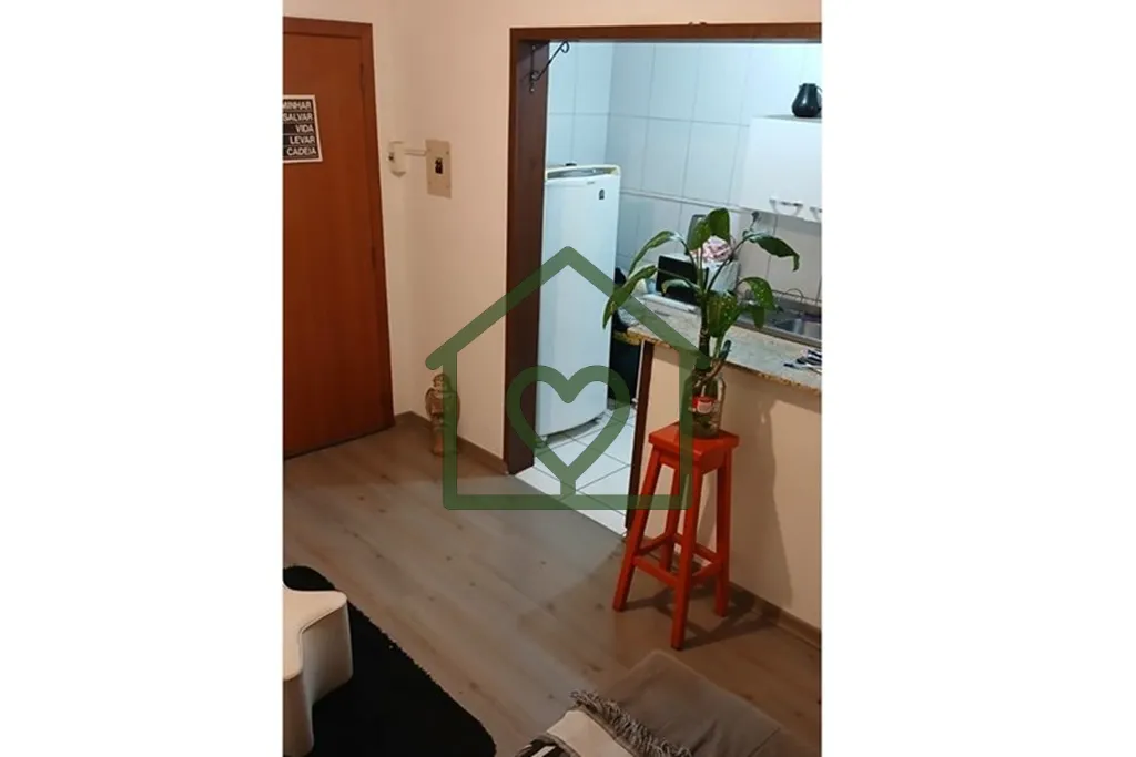 Imagem Apartamento kitnet de 33m², sala/dormitório, banheiro social, cozinha/área de serviço. Com piso ...