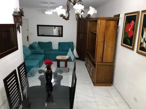 Imagem Apartamento Gonzaguinha São Vicente, 85m² com 2 dorms, varanda, vaga!