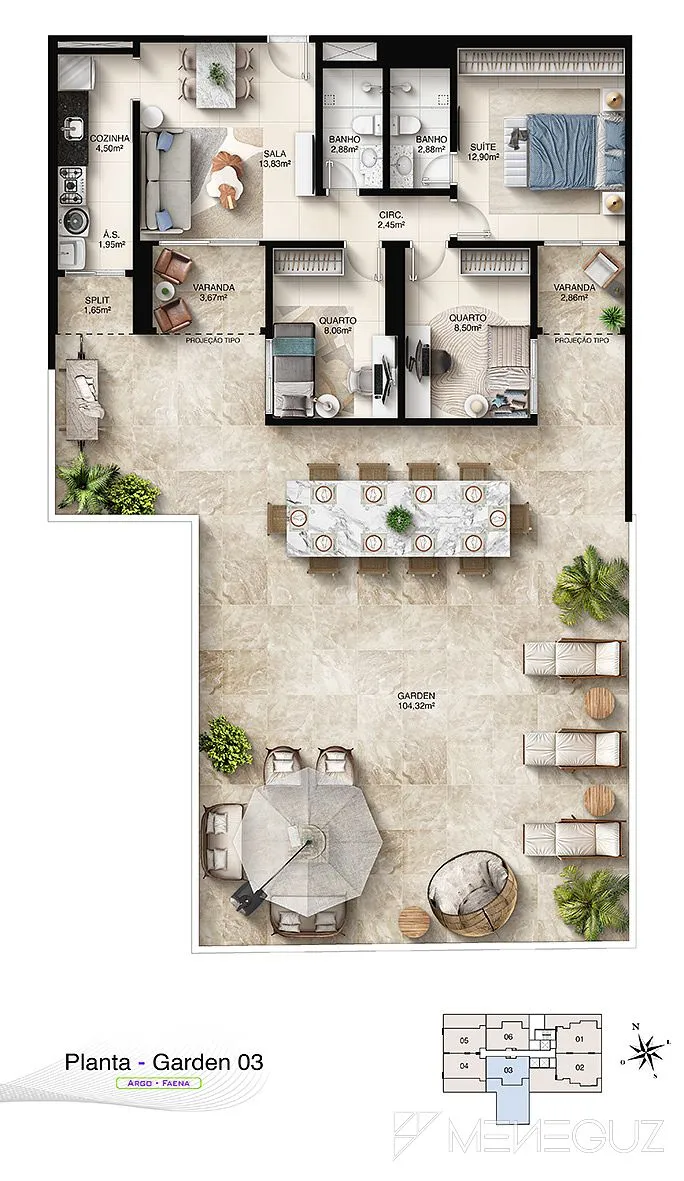 Imagem Faena Residence: 3 quartos com suíte no Jockey de Itaparica (Vila Velha/ES)